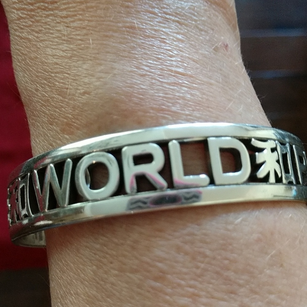 World Peace ☮️ bangle, by Brighton. Retired.